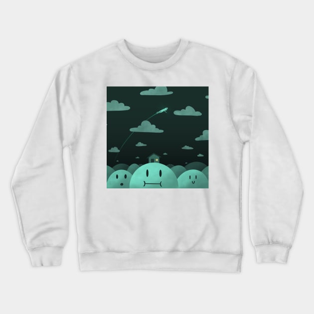 Happy Hills Crewneck Sweatshirt by jastinamor